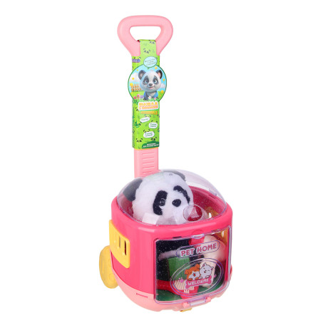 ИГРОЛЕНД Питомец интерактивный "Панда в перевозке", 2хАА, ABS, полиэстер, 20,5х23х48,5 см