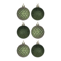 СНОУ БУМ Набор шаров 6 см, 6 шт, зеленый, 26-156