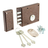 Замок накл ЗН-4-2 Зенит (Медь) Сувальдный, 4 ригеля 11мм   \10