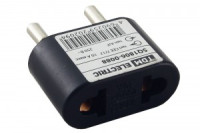 TDM сет. вилка-переходник (адаптер) плоская евро 10А черная ITEC (50!) SQ1806-0088