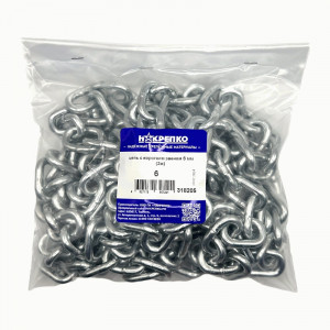 Цепь с коротким звеном 6мм (3 м) в пакете 1/1 НАКРЕПКО 318205