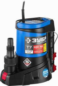 Насос ЗУБР "ПРОФЕССИОНАЛ" Т7 АкваСенсор погруж дренаж д/чист воды, пропуск спос-ть 166л/мин