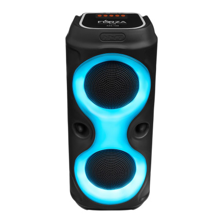 FORZA Колонка беспроводная GlowTower, 10 Вт,подсветка, 1500мАч,TWS,USB,BT5.3, ВШГ 38x16x16см, черный
