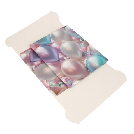 Коробка складная 31x25x16см, бумага, 4 дизайна