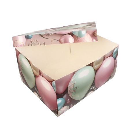 Коробка складная 31x25x16см, бумага, 4 дизайна