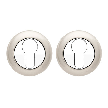 Накладка под цилиндр DP-C-14-NIS (матовый никель) Круглая CODE DECO  (1пара)  \10 (200)