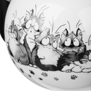 MILLIMI Озорные коты Чайник заварочный, 580мл, 18х11х11см, керамика