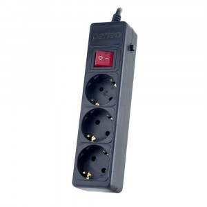 Perfeo Сетевой фильтр (удл.) "POWER+" ПВС 3х0.8 3роз. 5м черный (PF-PP-3/5,0-B) A4668