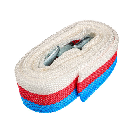 ЕРМАК / NG Трос-ремень буксировочный 5,0 т,  в пакете, c крюками, длина 5м