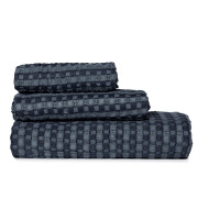 BY COLLECTION Полотенце вафельное 70х140см, 50% бамбук, 50% хлопок, темно-серый