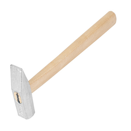 Молоток слесарный, 500 г, квадратный боек, деревянная рукоятка