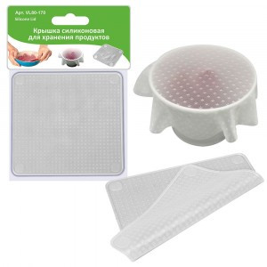 Крышка д/хран.продуктов, 10*10см (кратность 6шт!!!), силикон VL80-170 Мультидом