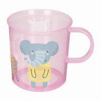 Кружка детская с нескользящим дном 200мл розовый 431323305 Бытпласт