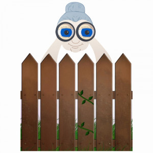 Декорация на забор "Женщина с биноклем" 25*29см, полипропилен Park 999300