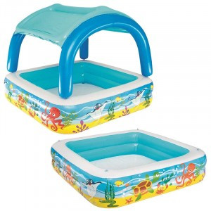 Надувной бассейн с  навесом от солнца 140*140*114 см, 265 л, Bestway 52192 4856