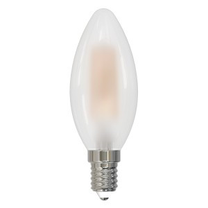 Volpe лампа св/д свеча C35 E14 димм. 6W(600lm) 3000K 2K матовая LED-C35-6W/3000K/E14/FR/DIM/SLF
