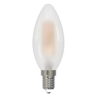 Volpe лампа св/д свеча C35 E14 димм. 6W(600lm) 3000K 2K матовая LED-C35-6W/3000K/E14/FR/DIM/SLF