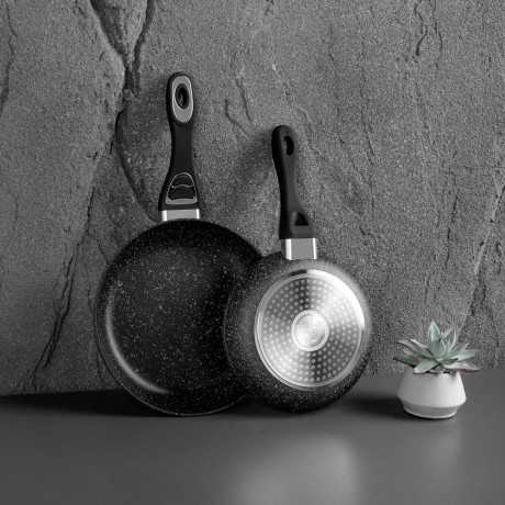 SATOSHI Танто Сковорода литая d20см, антипригарное покрытие Мрамор, индукция