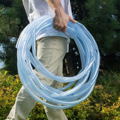 Шланг поливочный прозрачный армированный 3-х слойный, 3/4", 25 м Palisad