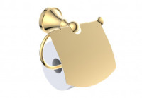 DIADONNA Держатель для туалетной бумаги с крышкой настенный, металл, под золото, D8003J