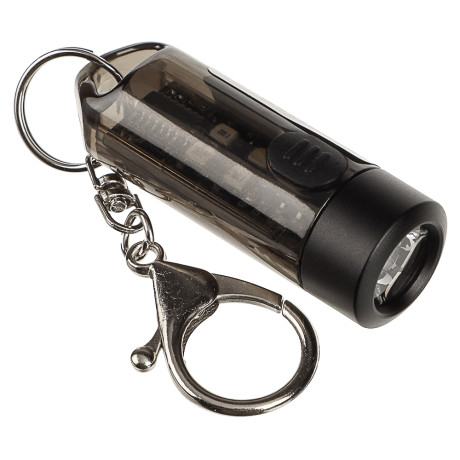 ЕРМАК Фонарик мини на карабине, XPG + 4 LED, 7 режимов,ультрафиолет, 160мАч,Type C, красный свет