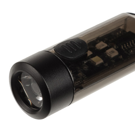 ЕРМАК Фонарик мини на карабине, XPG + 4 LED, 7 режимов,ультрафиолет, 160мАч,Type C, красный свет