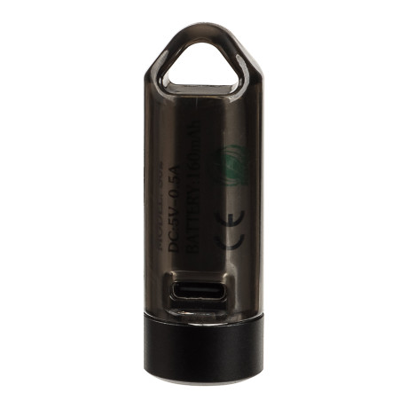 ЕРМАК Фонарик мини на карабине, XPG + 4 LED, 7 режимов,ультрафиолет, 160мАч,Type C, красный свет