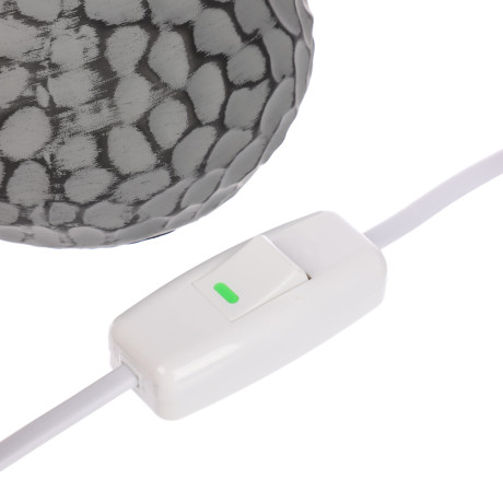 BY Светильник переносной настольный Альмерия, 25 см, Е14, 40 Вт, 230 В, керамика, текстиль, графит