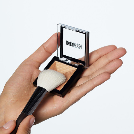 ЮНИLOOK Кисть для контура, скошенная, натуральный ворс, дерево, металл, 17,5см