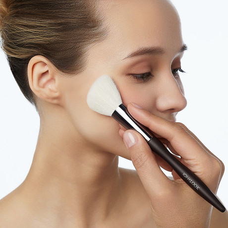 ЮНИLOOK Кисть для контура, скошенная, натуральный ворс, дерево, металл, 17,5см