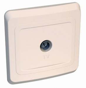 Systeme Electric Этюд роз. TV СУ 1 мест. крем. (пл.осн., RG6) TVC-002K (12!)