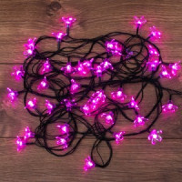 Гирлянда-нить "Цветы Сакуры" 50LED розовый 7м., 8реж., прозр. ПВХ  303-038 Neon Night