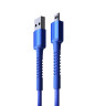 BY Кабель для зарядки XXL Micro USB, 2 м, 3А, Быстрая зарядка QC3.0, синий