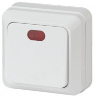 ЭРА Intro Quadro выкл. ОУ, 1 кл, инд., 10A, белый, 250В, IP20, 2-102-01 8726