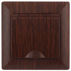 ЭРА Intro Solo роз.СУ 1 мест земля  крыш., 16А, 250В, IP20, венге 4-203-10 4096