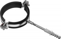 Хомут трубный гайка, оцинкованный, сантех.шпилькой и дюбелем, 2 1/2", 1шт, ЗУБР Мастер 37866-75-80