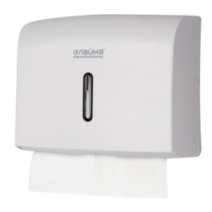 Диспенсер для полотенец ЛАЙМА PROFESSIONAL ECONOMY (H2), Interfold, белый, ABS пластик, 605049