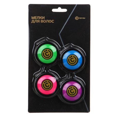 ВСЁГАЗИН Набор мелков для окрашивания волос 4шт, круглые, 4 цвета, ВГ22-62