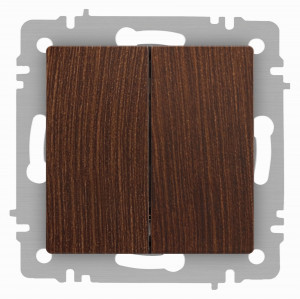 ЭРА Intro Accent мех. выкл. (перекл.) СУ 2 кл. проходн. 10А 250В, венге 6-107-10