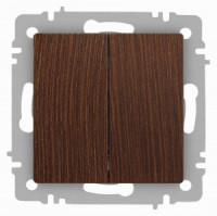ЭРА Intro Accent мех. выкл. (перекл.) СУ 2 кл. проходн. 10А 250В, венге 6-107-10
