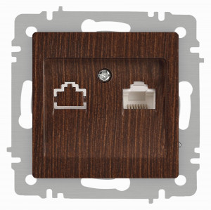 ЭРА Intro Accent мех. роз. СУ 1 мест. комп. (RJ45) венге 6-303-10