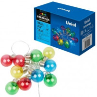 Гирлянда-нить (бат) Лампы 10LED разноцв. 1,8м (3AA) ULD-S1800-010/STB/3AA MULTI BULBS Uniel
