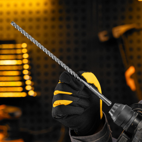 Бур по бетону, цельная крестовая пластина, 8x265 мм, SDS PLUS Denzel