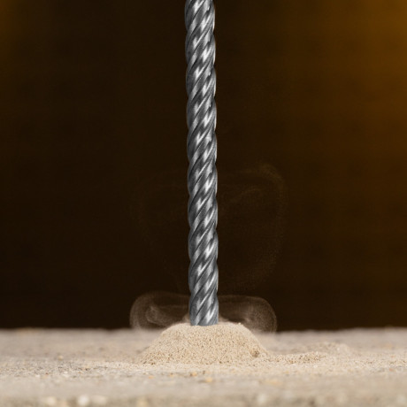 Бур по бетону, цельная крестовая пластина, 8x265 мм, SDS PLUS Denzel