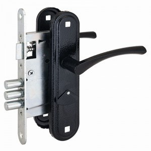 Д-град Зенит ЗВ9-4.2 чёрный м/о 55 Замок врезной с/руч (15)