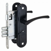 Д-град Зенит ЗВ9-4.2 чёрный м/о 55 Замок врезной с/руч (15)