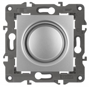 ЭРА 14 Elegance мех. диммера СУ поворотно-нажимной, 400ВА 230В, алюминий 14-4101-03 автоклеммы 4452