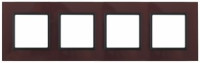 ЭРА 14 Elegance рамка СУ 4 мест.стекло, бордо+антр 14-5104-25 5671