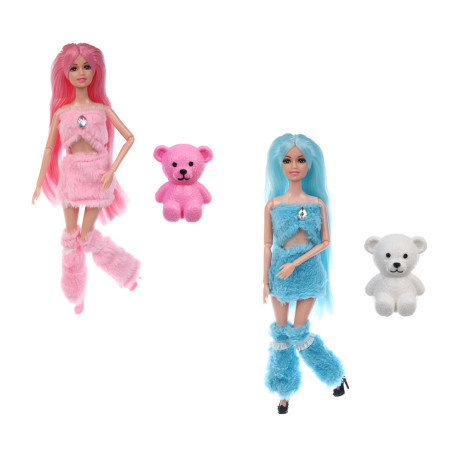 ИГРОЛЕНД Кукла 30 см с питомцем, PVC, ABS, 15,5х5,5х31 см