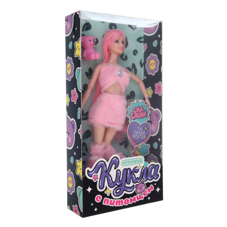 ИГРОЛЕНД Кукла 30 см с питомцем, PVC, ABS, 15,5х5,5х31 см